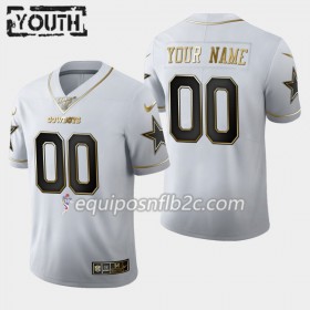 Camiseta Niño NFL Dallas Cowboys Personalizar Nike Blanco Golden Edition 100th